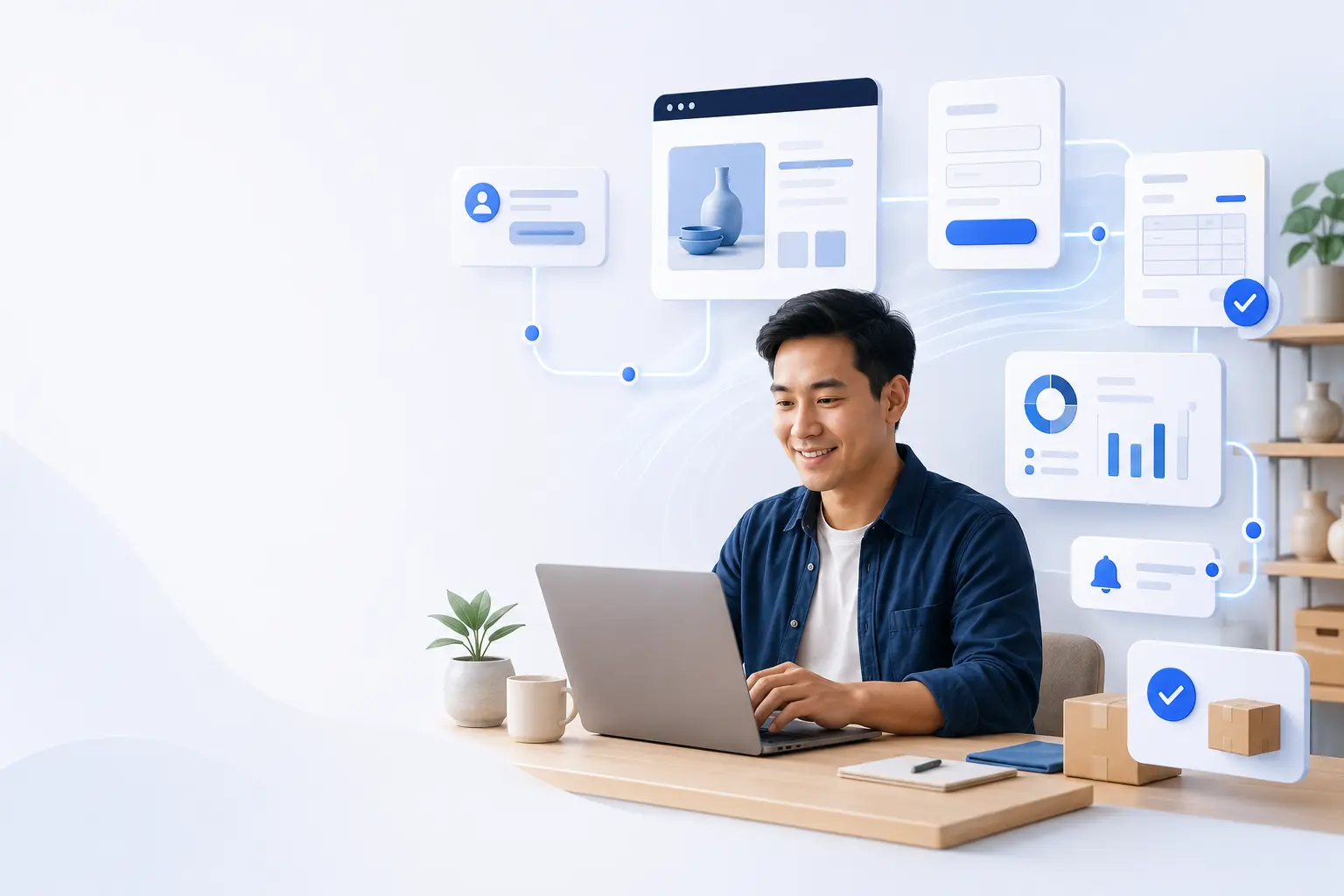 Ilustrasi Website untuk UMKM oleh QIRA